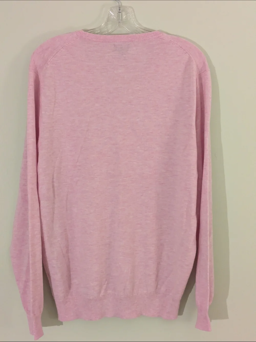J. Crew Men's Light Pink V-Neck Sweater